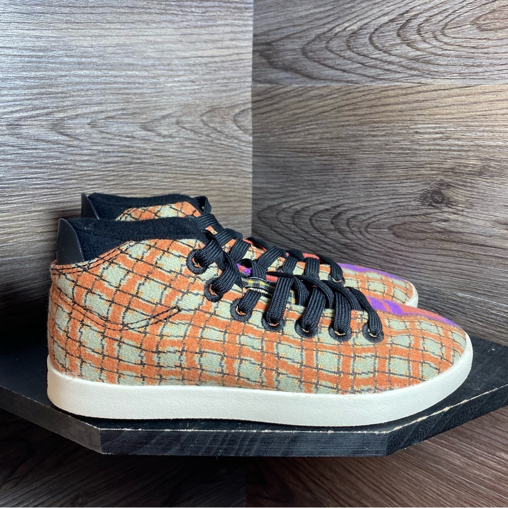 Allbirds wool pipers mid purple orange plaid